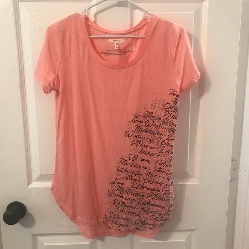 Maurices T-shirt with states names size Medium